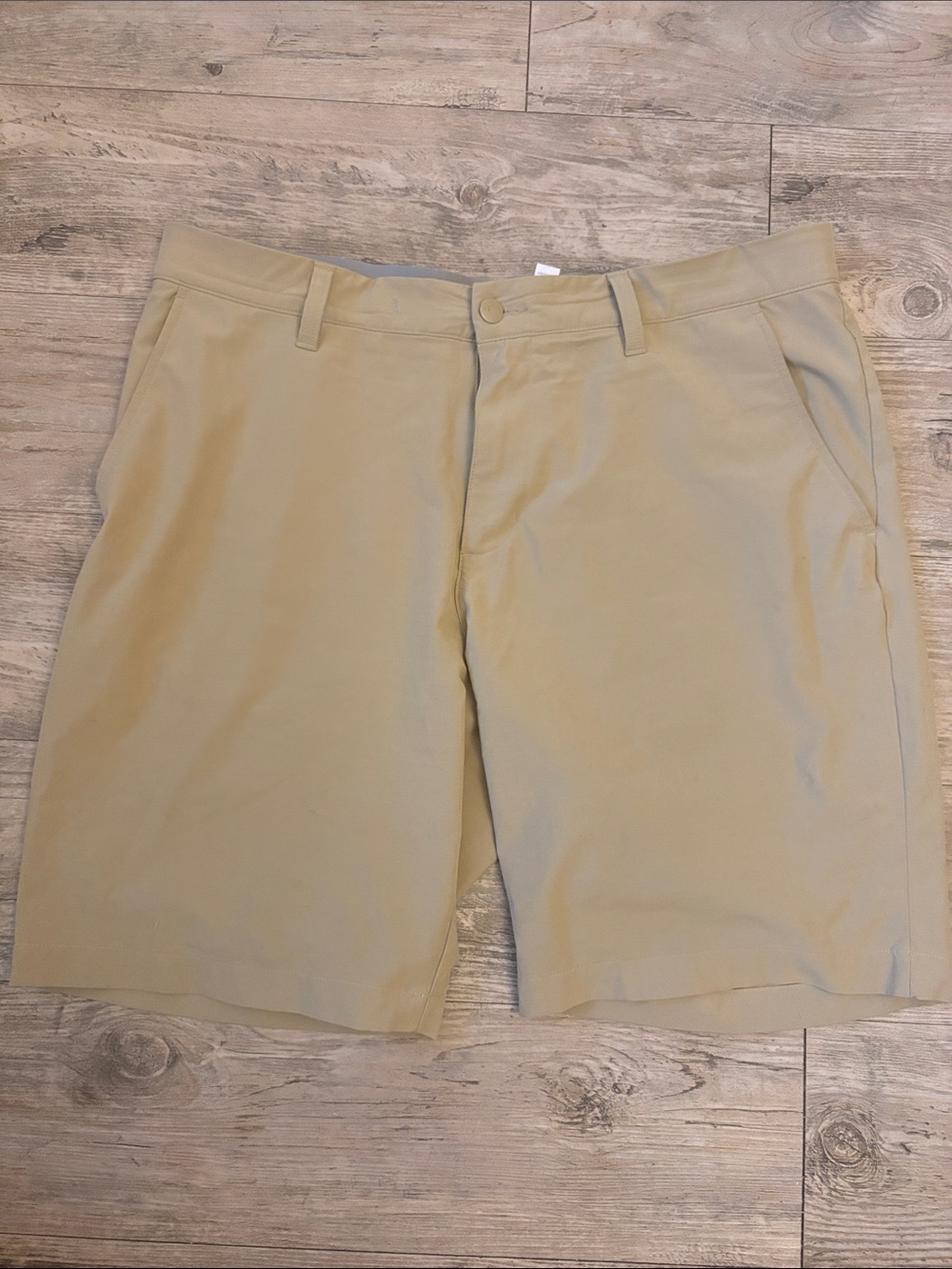 adidas Men's Flat-Front Shorts - Light Khaki
